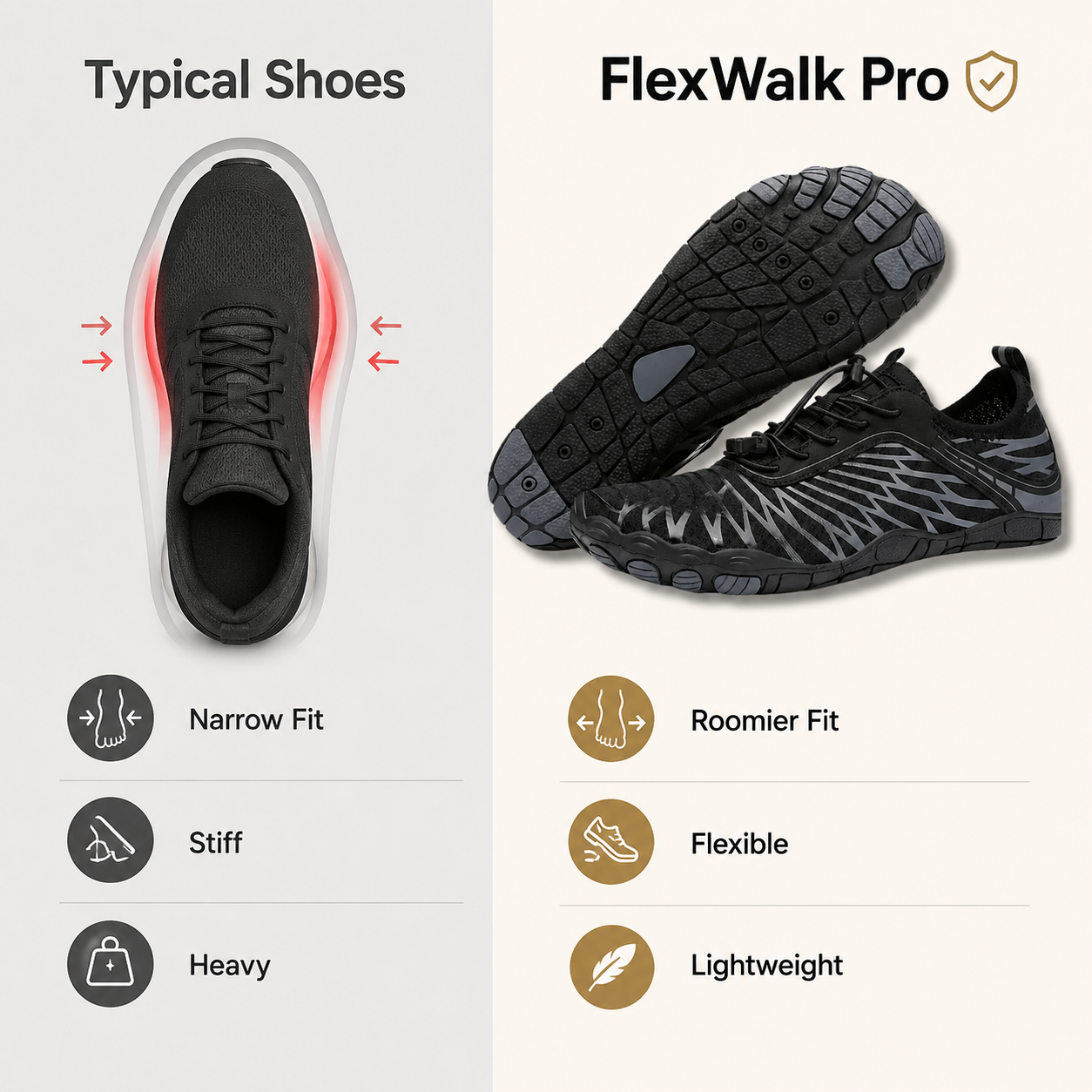 FlexWalk Pro — Wide Toe Comfort Shoes